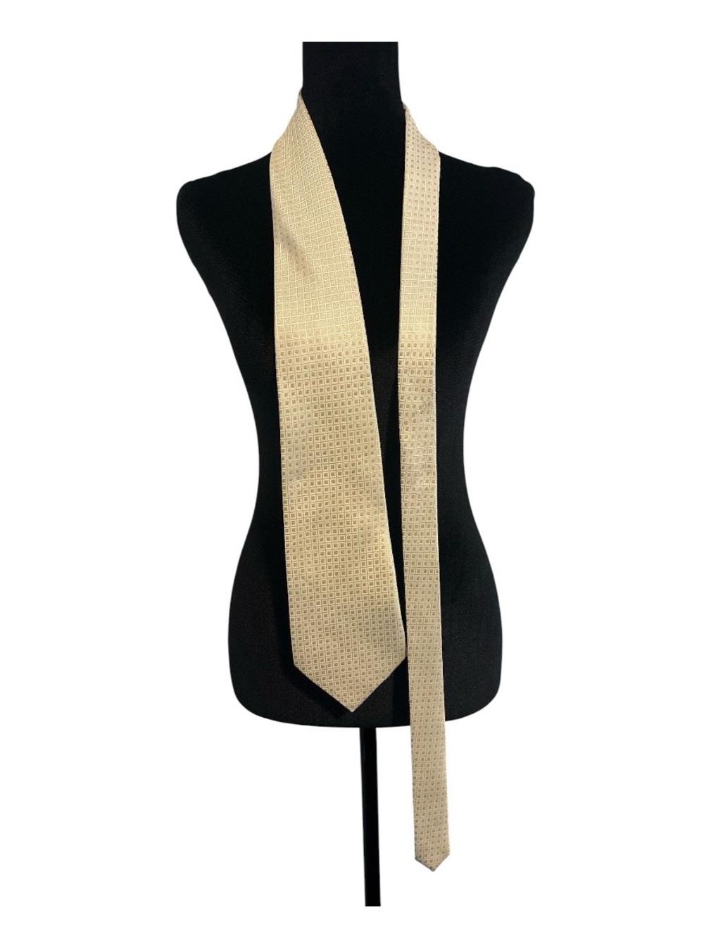 VINTAGE HANDMADE Giorgio Armani Beige Geometric Pattern Champagne Color